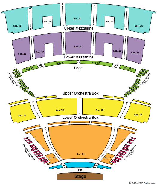 Palace Theater Seating Chart